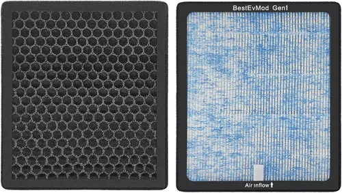 Miniatura 8 de BestEvMod Filtro de aire H14 Gen1 compatible con Rivian R1T y R1S 2022 2023 2024 Filtro de aire de repuesto HEPA H14, accesorios de carbón activado