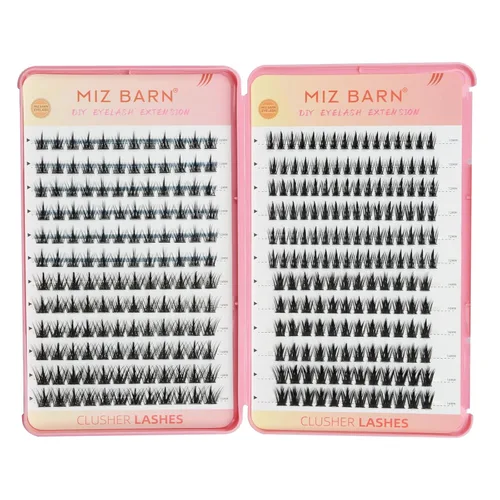 Miniatura 7 de 288 piezas racimos de pestañas DIY Extensiones de pestañas 3D Pestañas manga ultra-gran capacidad pestañas finas en racimo Kit para autoaplicación