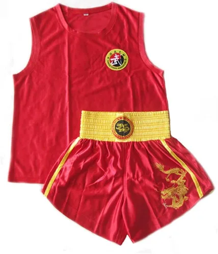 Miniatura 6 de Conjunto de uniforme de boxeo, pantalones cortos, ropa de boxeo en estilo chino para combate de arena
