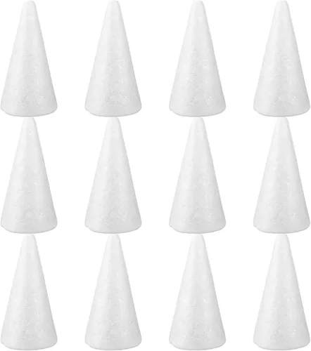 Miniatura 11 de GANAZONO 12 piezas de cono de espuma de Navidad para DIY de Navidad, cono de espuma de polietileno para colgar pendientes de árbol de Navidad