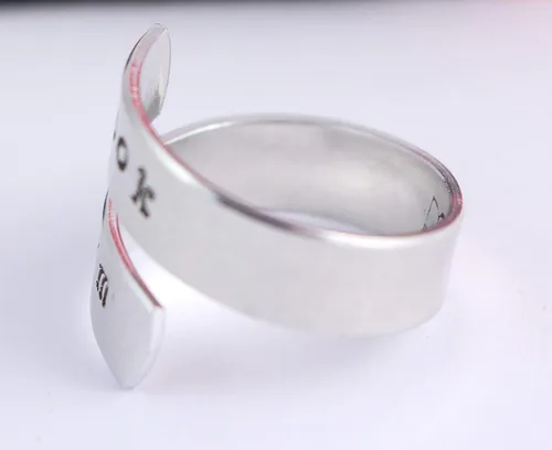 Miniatura 3 de Anillo ondulado Book Worm Anillo ondulado Para amantes de los libros regalo para lectores
