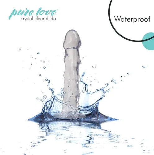 Miniatura 3 de pure love Consolador con ventosa, crestas ultra elevadas, juguete sexual para adultos, transparente, 7 pulgadas
