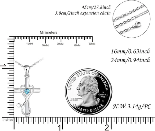 Miniatura 5 de Collar con colgante de estetoscopio con temática de medicina de plata de ley 925 para doctor o enfermera regalo para graduación estudiantes