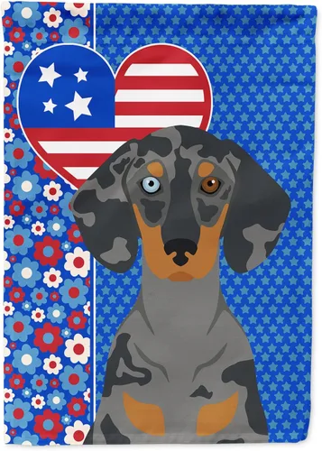 Miniatura 316 de Caroline's Treasures WDK5119GF - Bandera de jardín americana de Airedale Terrier de Estados Unidos, color negro y tostado, bandera decorativa