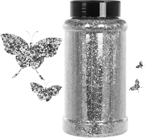 Miniatura 46 de Purpurina blanca ultrafina, 16 oz (1 lb), purpurina fina para manualidades de resina, uñas, vasos, slime, cosméticos y decoración de festivales