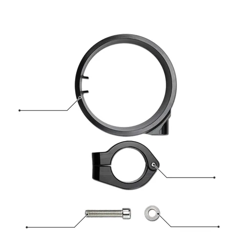 Miniatura 5 de Soporte de Reubicación con Abrazadera para Manillar Lateral del Velocímetro Compatible con Harley Sportster XL 48 1993-actual Dyna 1993-2005