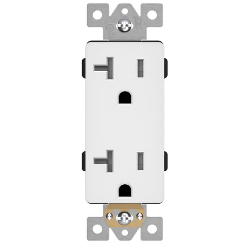 Miniatura 9 de LIDER LR15-TR-GD5P - Receptáculo decorativo mate c/tapa frontal intercambiable, tomacorriente a prueba de manipulaciones/niños, autoconexión a Dorado