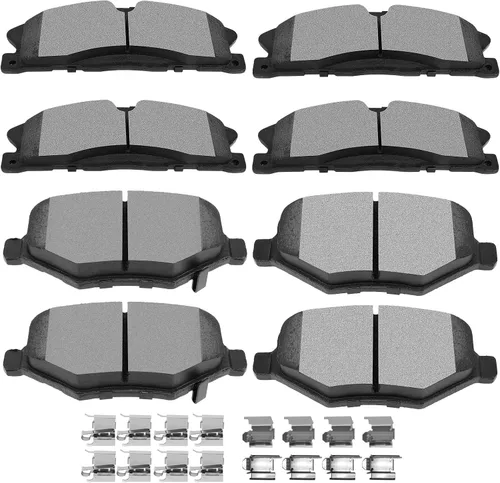 Miniatura 10 de SCITOO - Juego de 8 pastillas de freno de cerámica, para Infiniti EX35, EX37, FX35, FX37, FX45, G25, G35, G37, M35h, M37, M37, M56, Q40, Q70L, QX50