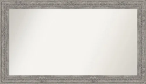 Miniatura 189 de Amanti Art Espejo de pared personalizado no biselado (24.5 x 24.5 pulgadas), marco gris marrón alta, varios tamaños personalizados, espejo de baño