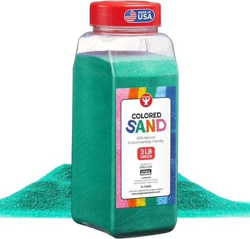 Miniatura 54 de Hygloss Arena de colores para manualidades – Botella de 1 libra, magenta – Juegos de arte de arena fina y colorida vibrante para niños – Actividades