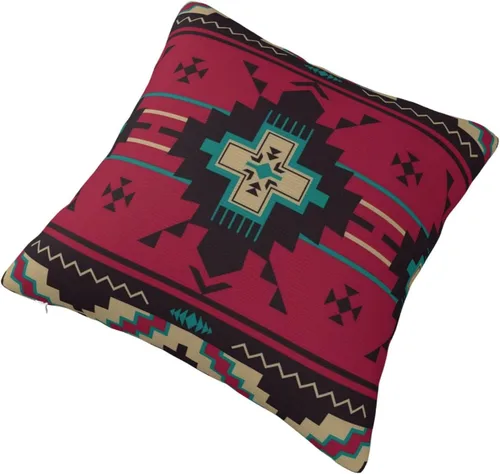 Miniatura 3 de IVSYCOF Fundas de almohada decorativas estilo sudoeste azteca para nativos americanos, funda de cojín cuadrado para sofá de casa, funda de cojín