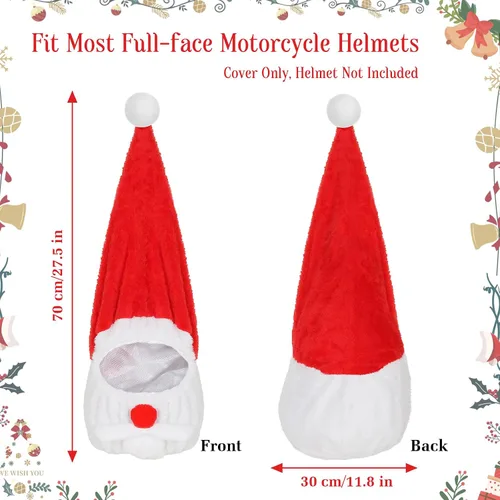 Miniatura 3 de Fundas de casco de motocicleta de Navidad - Santa Claus Decoración de casco de Navidad Paseos divertidos