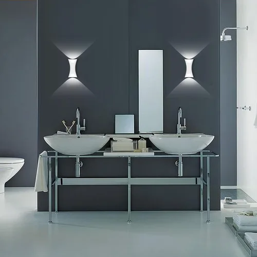 Miniatura 6 de Kawell Lámpara de pared moderna creativa de 10 W, lámpara de pared LED hacia arriba hacia abajo, impermeable, IP65, lámpara de pared de aluminio
