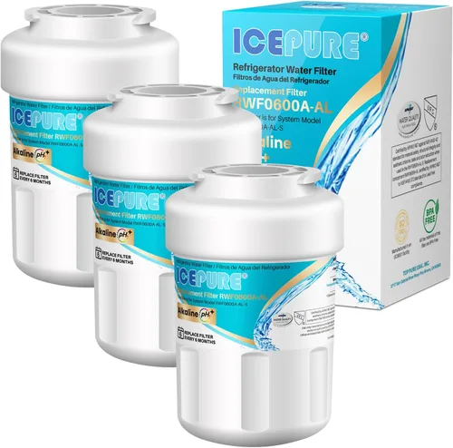 ICEPURE Alkaline RWF0600A-AL Filtro de agua para refrigerador, reemplazo para GE MWF, MWFA, MWFINT, MWFP, GWF, 46-9991, Kenmore® 9991, WFC1201,