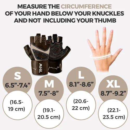 Miniatura 6 de MhIL Guantes de entrenamiento para mujer – Guantes de gimnasio transpirables para mujer con protección de palma y agarre mejorado – Guantes