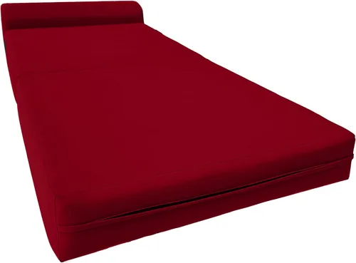 Miniatura 3 de D&D Futon Furniture Cama plegable de espuma para silla de dormir, sofá cama portátil para invitados, 6 x 36 x 70 pulgadas, color rojo