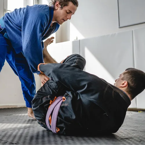 Miniatura 6 de BalanceFrom Tapete de ejercicio tipo rompecabezas con baldosas entrelazadas de espuma EVA para MMA – Ejercicio – Una pulgada de grosor, 24 pies