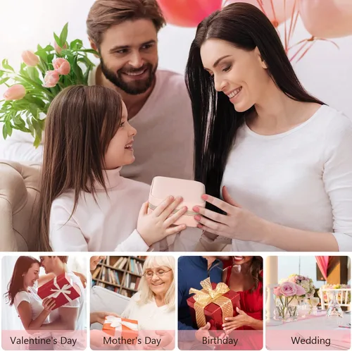 Miniatura 8 de Emibele Joyero de viaje, estuche pequeño de piel sintética, organizador de joyas de viaje de 3 capas para mujeres y niñas, estuche de viaje