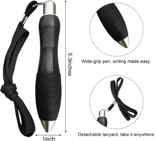 Miniatura 2 de Paquete de 24 bolígrafos grandes de grasa que ayudan a escribir para temblor, artritis, parkinson, discapacidades, túnel carpiano, bolígrafo grande