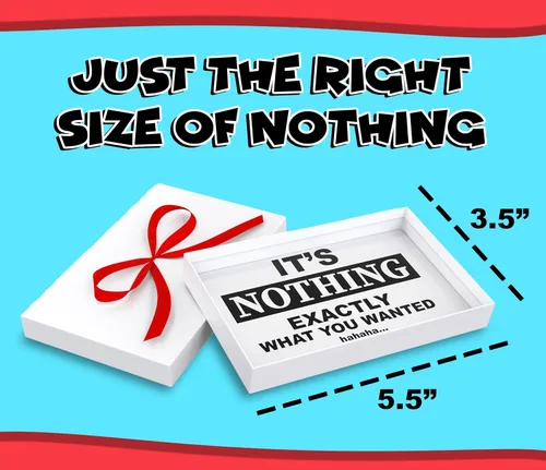 Miniatura 3 de Jergrim Caja de regalo Nothing, regalos divertidos de broma, ideal para elefante blanco, regalos para hombres, mujeres, Papá Noel secreto