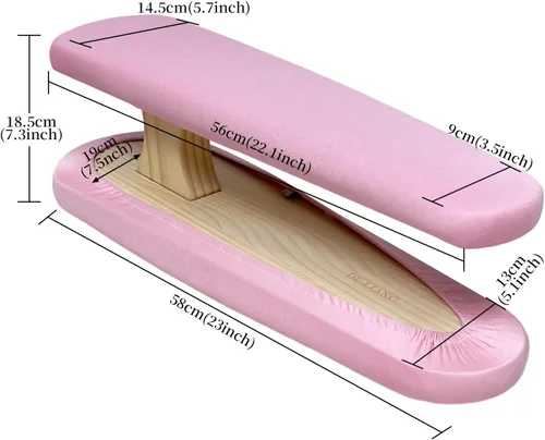 Miniatura 2 de Tabla de planchar de manga a medida, taburete de planchado de algodón acolchado de dos caras con funda extraíble, asistente profesional de prensado