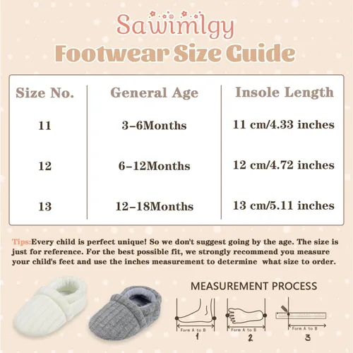 Miniatura 6 de Sawimlgy Pantuflas de dibujos animados para recién nacidos, para bebés, niños y niñas, suela antideslizante suave, suela antideslizante, zapatos