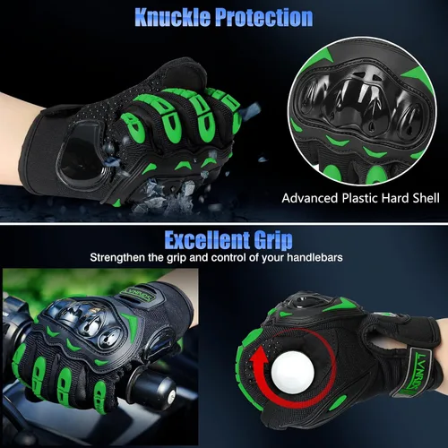 Miniatura 3 de Guantes de motocicleta con pantalla táctil para hombres y mujeres, guantes de carreras para motocross, BMX, ATV, MTB, ciclismo