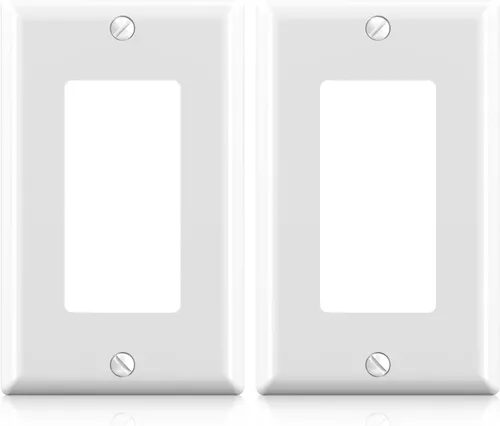 Miniatura 9 de ELEGRP Placa decorativa de pared para receptáculo, cubiertas decorativas de tamaño estándar de 1 gang, placas frontales de policarbonato irrompibles