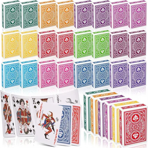 Miniatura 9 de Zubebe 12 Mazos de Cartas, Barajas de Cartas al Por Mayor en Tamaño Póker, Barajas de Póker Estándar para Actividades de Niños y Adultos