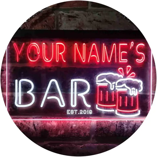 Miniatura 11 de ADVPRO Letrero de neón LED personalizado con texto en inglés «Your Name Est Year» (12 x 8.5 pulgadas) st4s32-w1-tm-b