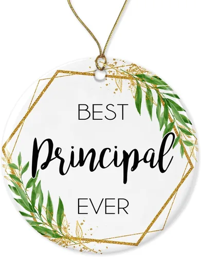 Adorno de Navidad principal – Adorno de Navidad para el principal – Mejor principal del mundo – El mejor principal principal de la historia –