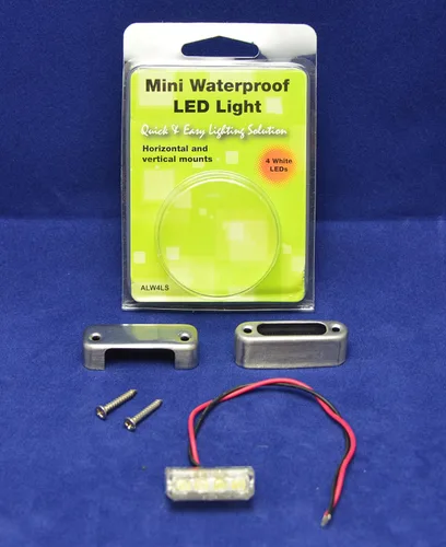 Miniatura 3 de ALW4LS UV BLACK ULTRAVIOLET UVB 395nM 12V DC LED MINI POD IMPERMEABLE IP67 ACERO INOXIDABLE ÁREA MARINA ACENTO LUZ