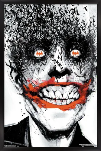 Miniatura 8 de Trends International DC Comics - Póster de pared de The Joker - Murciélagos, 14.725 x 22.375 pulgadas, versión enmarcada de madera de granero