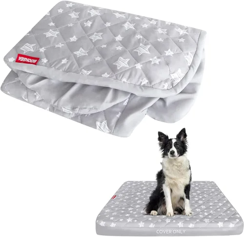 Miniatura 25 de Fundas impermeables de repuesto para cama de perro, lavables y fáciles de quitar, funda acolchada silenciosa para cama de mascotas, bonito estampado