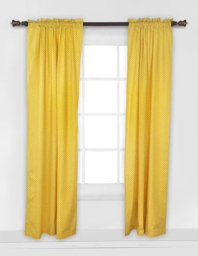 Miniatura 6 de Bacati - Panel de cortina individual con puntos de pin (amarillo)