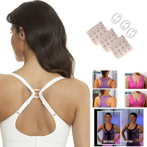 Miniatura 4 de Hofish - Paquete de 3 corpiños de maternidad de lactancia sin costuras de busto completo XXL con extensores y clips adicionales de corpiño
