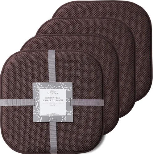 Miniatura 13 de Marina Decoration Cojín grueso y cómodo de espuma viscoelástica para silla, patrón de panal de abeja, goma antideslizante, para asiento trasero, lino