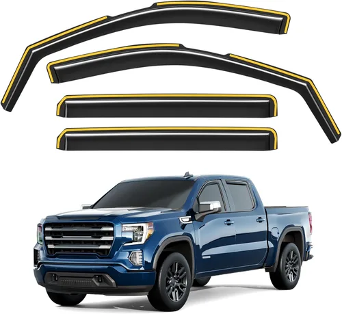 Miniatura 32 de Protectores de lluvia de ventana en canal para Chevy Express Van 1996-2026 y GMC Savana 1996-2026, deflectores de ventana extra duraderos, viseras