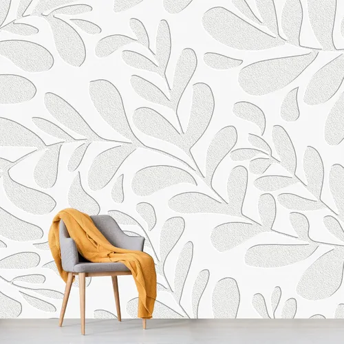 Miniatura 11 de NWT Calcomanía removible de pared/mural blanco pastel azul margarita, naturaleza, desierto, arte digital, arte moderno, decorativo, floral