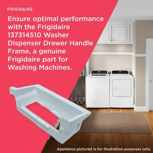 Miniatura 4 de Frigidaire 137314510 - Marco de manija de cajón para lavadoras, color blanco