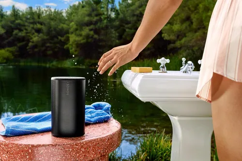 Miniatura 7 de Sonos Play - Altavoz Bluetooth portátil con WiFi, Alexa, batería de 24 horas, base de carga, color negro