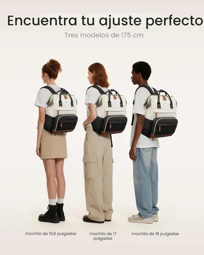 Miniatura 5 de LOVEVOOK - Mochila para laptop para mujer, mochila de trabajo de 17 pulgadas, con puerto USB, bolso de mano grande para doctoras, enfermeras