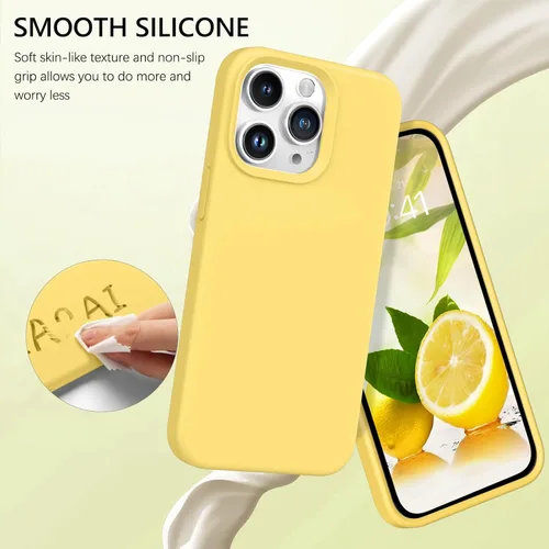 Miniatura 24 de GUAGUA Funda compatible con iPhone 17 Pro Max de 6.9 pulgadas, silicona líquida, goma de gel suave, delgada, forro de microfibra delgada