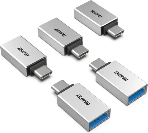 Miniatura 8 de BENFEI Adaptador USB C a USB 3.0, paquete de 3 adaptadores USB C a un macho a hembra, compatible con MacBook 2018 2017 2016, Samsung Galaxy Note 8
