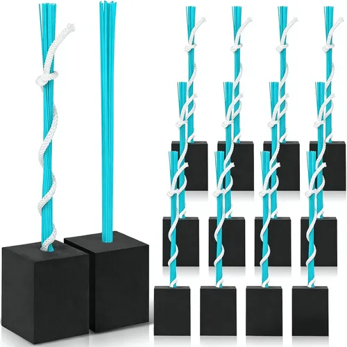 Miniatura 10 de Shappy 12 tapones de base de béisbol con borla, tapones de anclaje resistentes para campo de béisbol y accesorios de sóftbol Rojo