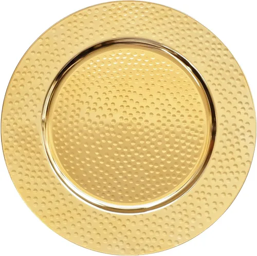 Miniatura 16 de Platos Base Plateados, Juego de 6 Platos Base para Servir para Mesa de Comedor, Boda, Eventos - 13 Pulgadas plateado (Round-Silver)