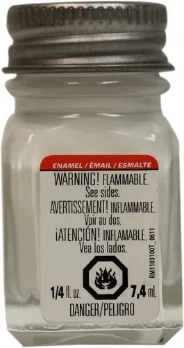 Miniatura 12 de Testors Pintura de Esmalte, Blanco Mate, 1/4-Onza