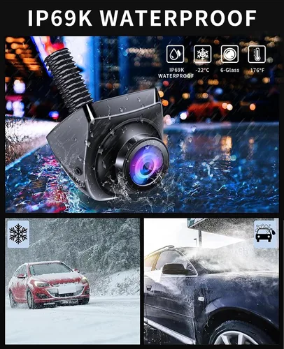 Miniatura 5 de Sistema de monitor de cámara de respaldo para automóvil, cámara de visión trasera, impermeable, visión nocturna, líneas de guía de bricolaje