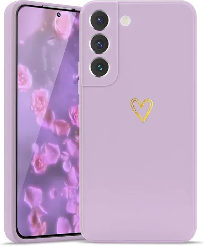 Miniatura 9 de Wirvyuer Funda para Samsung Galaxy S22, bonita funda delgada a prueba de golpes con soporte de carga inalámbrica y protección, verde