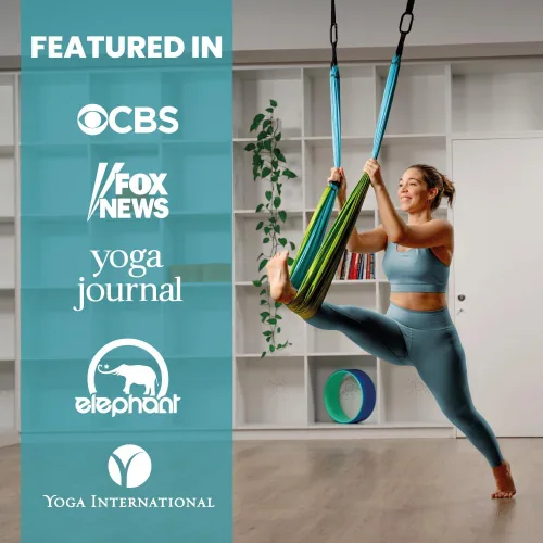 Miniatura 4 de Columpio de trapecio de yoga para el hogar y exterior Fácil instalación para fuerza, equilibrio y alivio del dolor de espalda Correas ajustables